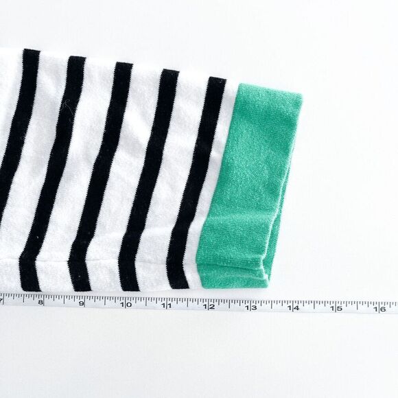 Cable & Gauge Women's Knitted Striped Button Cardigan White Black Size XL - Picture 5 of 7